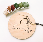 6" WOOD EMBROIDERY - STATES