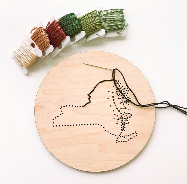 6" WOOD EMBROIDERY - STATES