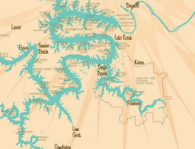 11x17 LAKE OF THE OZARKS MAP