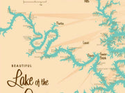 11x17 LAKE OF THE OZARKS MAP