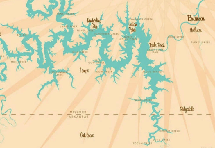11x17 TABLE ROCK LAKE MAP