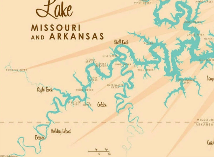 11x17 TABLE ROCK LAKE MAP