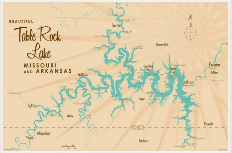 11x17 TABLE ROCK LAKE MAP