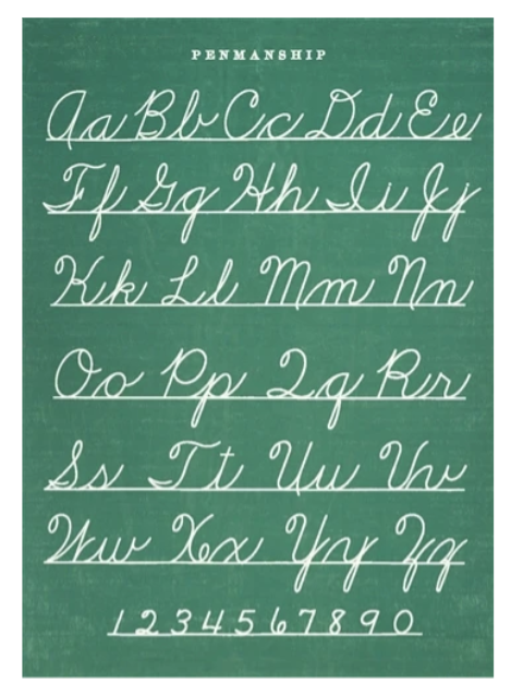 20x28" PENMANSHIP CHART