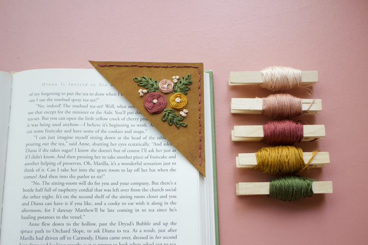 SUEDE EMBROIDERY BOOKMARKS