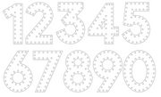 WOOD EMBROIDERY/SEWING FOR KIDS - NUMBERS (set of 10)