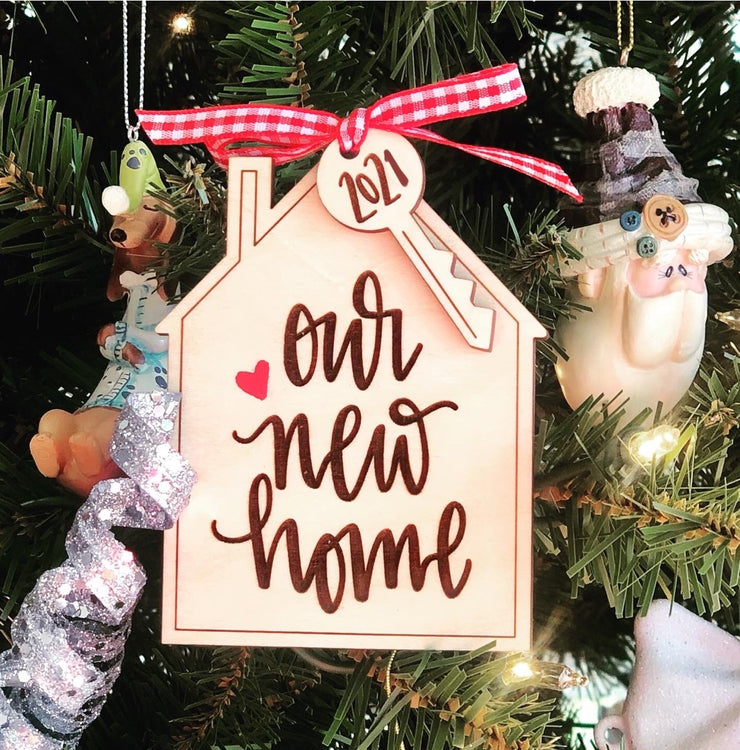"NEW HOME" CHRISTMAS ORNAMENTS
