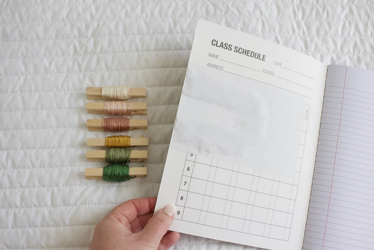 RAINBOW EMBROIDERED COMPOSITION NOTEBOOK