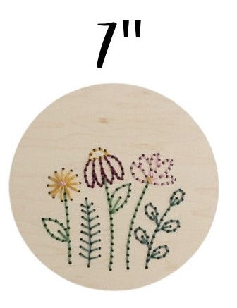 BEGINNER WOOD EMBROIDERY - FLORAL - TWO SIZES