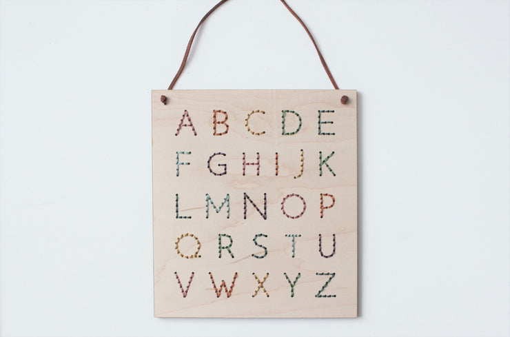 BEGINNER WOOD EMBROIDERY - ALPHABET WALL HANGING
