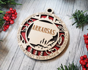 LASERCUT STATE ORNAMENT - ARKANSAS