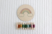 BEGINNER WOOD EMBROIDERY - RAINBOW - TWO SIZES