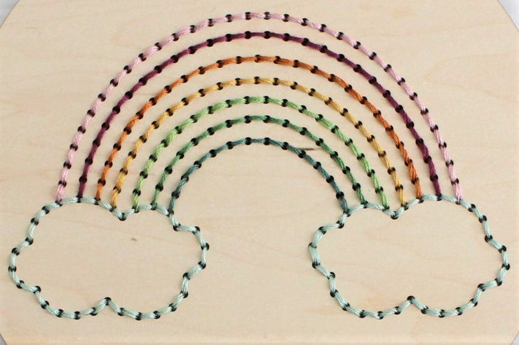 RAINBOW EMBROIDERED COMPOSITION NOTEBOOK