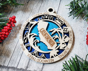 LASERCUT STATE ORNAMENT - CALIFORNIA