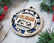 LASERCUT STATE ORNAMENT - COLORADO