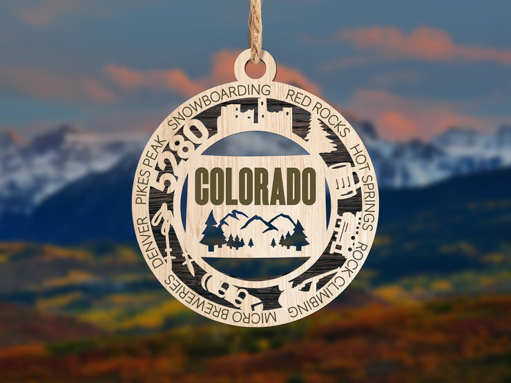 LASERCUT STATE ORNAMENT - COLORADO