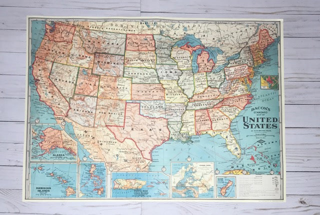 Spirit lead me where my trust is without borders - 20x28 United States of America Map