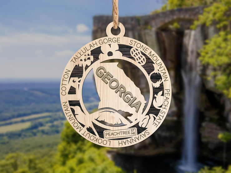 LASERCUT STATE ORNAMENT - GEORGIA