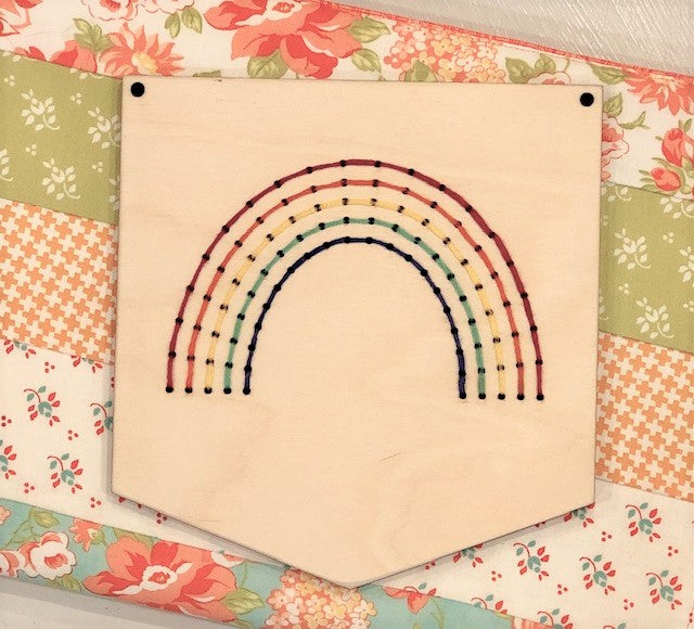 BEGINNER WOOD EMBROIDERY - RAINBOW - TWO SIZES