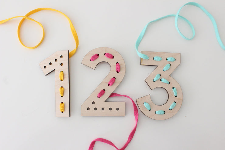WOOD LACING - SINGLE NUMBERS