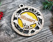 LASERCUT STATE ORNAMENT - MISSOURI