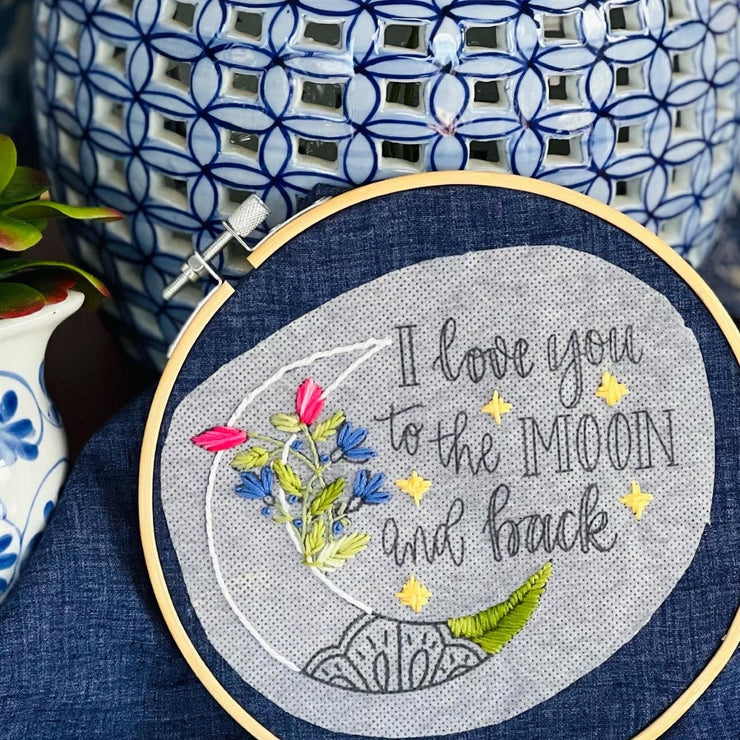"LOVE YOU TO THE MOON AND BACK" PEEL & STICK PATTERN