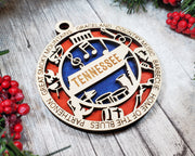 LASERCUT STATE ORNAMENT - TENNESSEE
