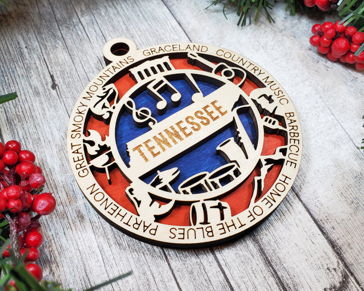 LASERCUT STATE ORNAMENT - TENNESSEE