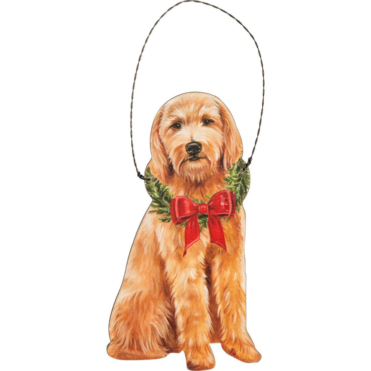 PERSONALIZED GOLDENDOODLE CHRISTMAS ORNAMENT