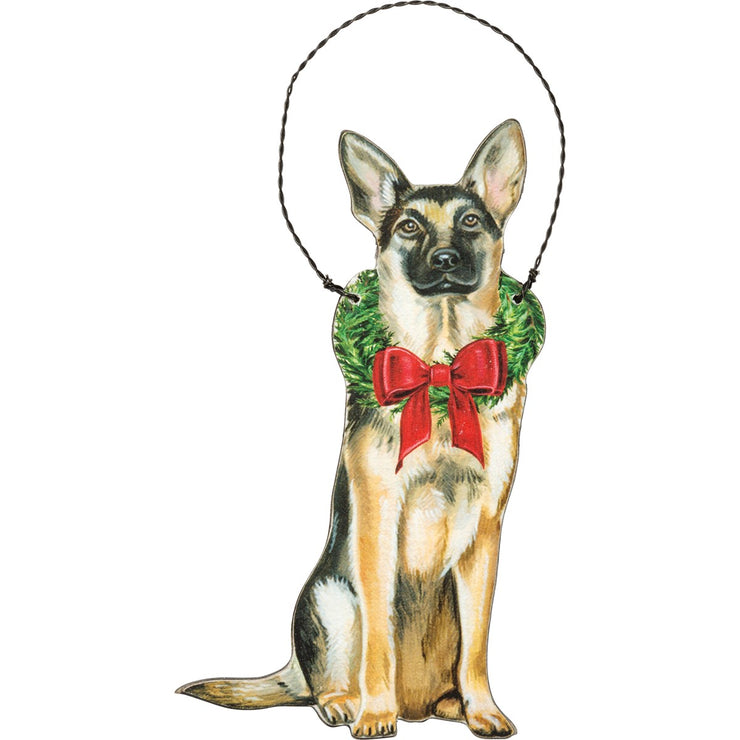 PERSONALIZED GERMAN SHEPHERD CHRISTMAS ORNAMENT