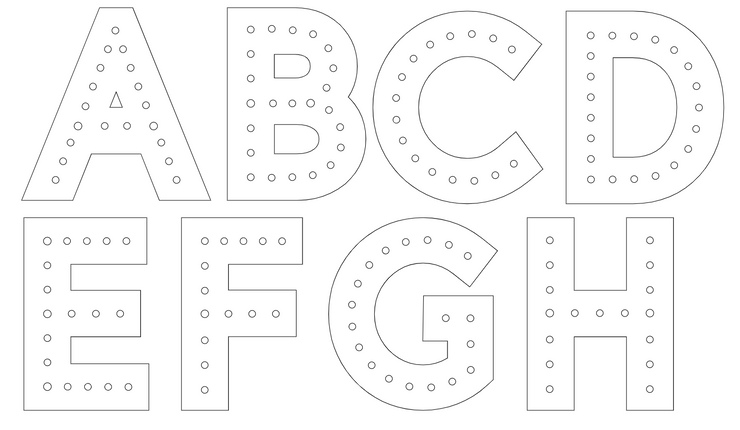 WOOD LACING - SINGLE ALPHABET LETTERS