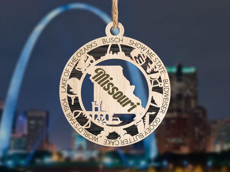 LASERCUT STATE ORNAMENT - MISSOURI