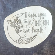 "LOVE YOU TO THE MOON AND BACK" PEEL & STICK PATTERN