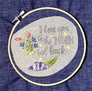 "LOVE YOU TO THE MOON AND BACK" PEEL & STICK PATTERN