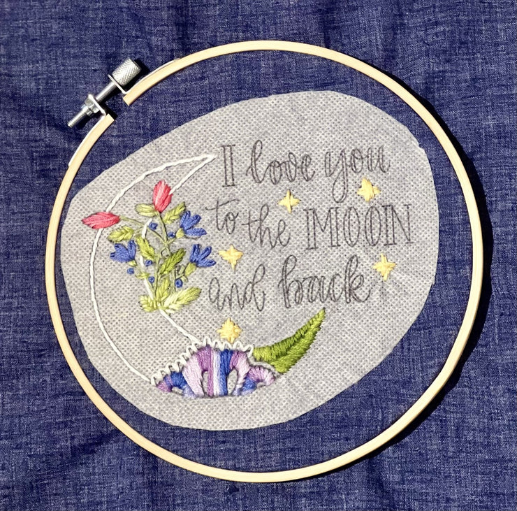 "LOVE YOU TO THE MOON AND BACK" PEEL & STICK PATTERN