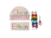 WOOD EMBROIDERY/SEWING FOR KIDS - NAME BOARDS