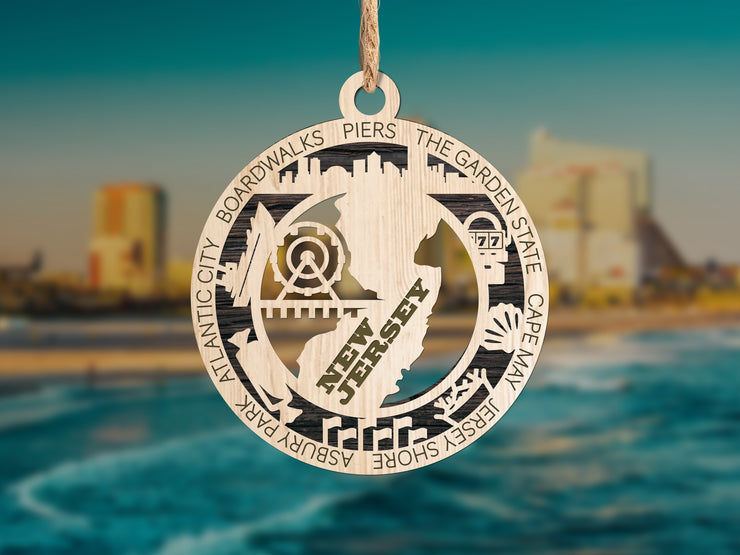 LASERCUT STATE ORNAMENT - NEW JERSEY