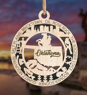 LASERCUT STATE ORNAMENT - OKLAHOMA