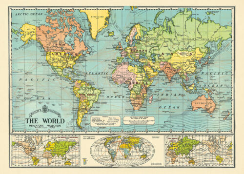 Custom Quote - 20x28 Blue World Map