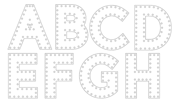 WOOD EMBROIDERY/SEWING FOR KIDS - LETTERS
