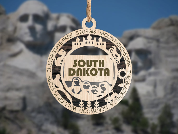 LASERCUT STATE ORNAMENT - SOUTH DAKOTA