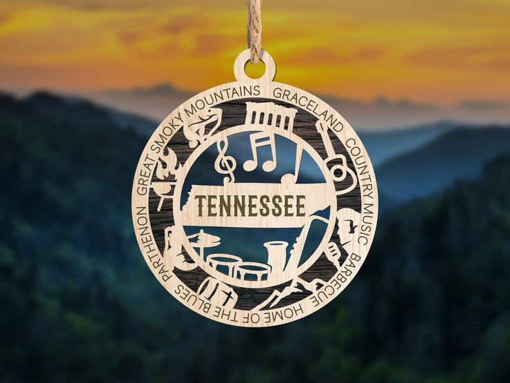 LASERCUT STATE ORNAMENT - TENNESSEE
