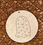 5" WOOD EMBROIDERY - CUTE GHOST