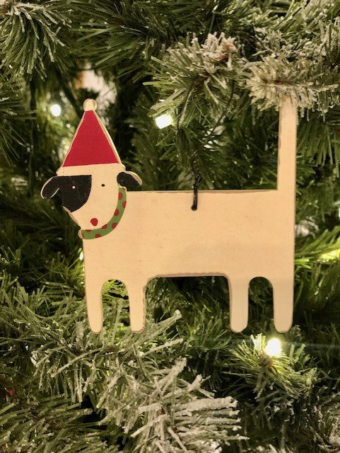 WOODEN DOGS - CHRISTMAS ORNAMENT