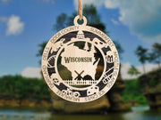 LASERCUT STATE ORNAMENT - WISCONSIN